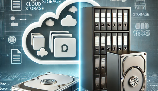 Comparison of cloud storage and physical storage options