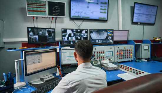 CCTV operator monitoring security cameras in Cambodia job role