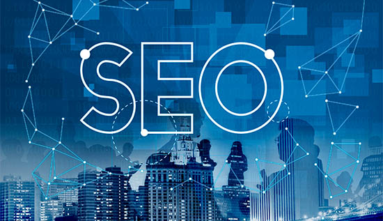 AI-powered SEO strategy dashboard showing keyword research, content optimization, analytics charts, and search ranking growth.