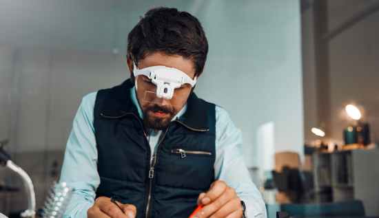 Person working on embedded systems code with microcontroller on screen, representing a firmware engineer's workspace in 2025